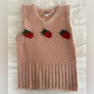 Kimchi Blue Strawberry sweater vest